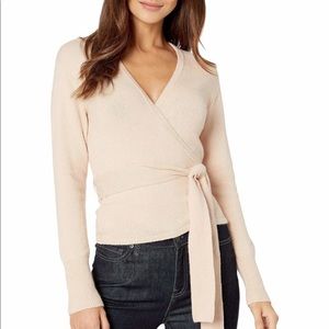 BCBGMAXAZRIA long sleeve wrap sweater